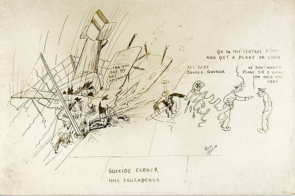 Postcard from HMS Courageous