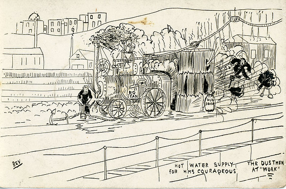 Postcard from HMS Courageous