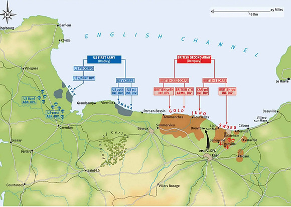 American Cemetery, Arromanches & The Mulberry Harbour
