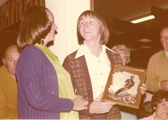 Les and Lesley Magor,  Dick Johnson at extreme left.