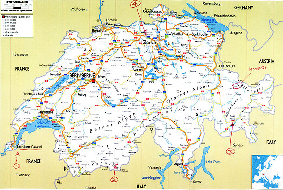 Our journey by Swiss Rail