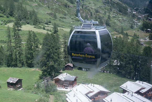 Materhorn Glacier Paradise cable car.