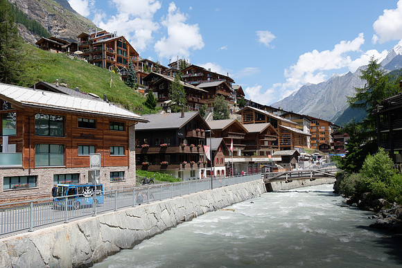 The River Visp flowing through Zermatt